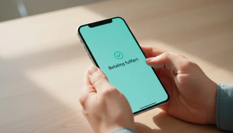 Mobiltelefon med MuchBetter-appen åpen ved innskuddsskjermen for norske spillsider
